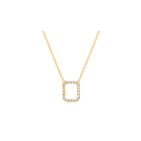 14K Yellow Gold Diamond Geometric Necklace Diny's Jewelers Middleton, WI