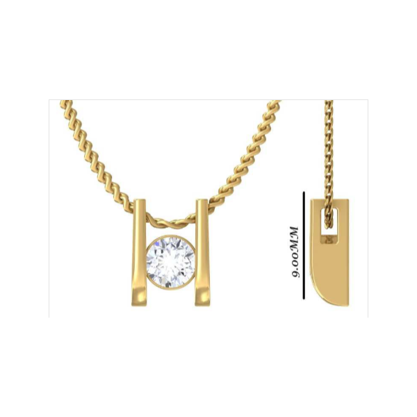 14K Yellow Gold Diamond Slide Pendant Necklace Diny's Jewelers Middleton, WI