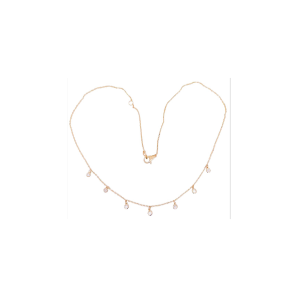 14K Yellow Gold Diamond Station Necklace Diny's Jewelers Middleton, WI