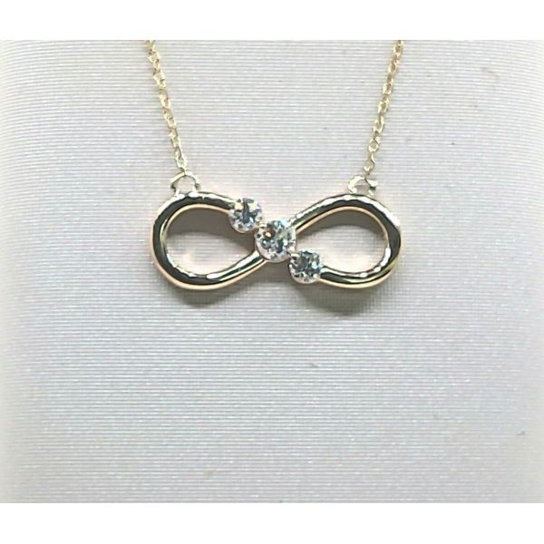 14K Yellow Gold Diamond Infinity Necklace Diny's Jewelers Middleton, WI