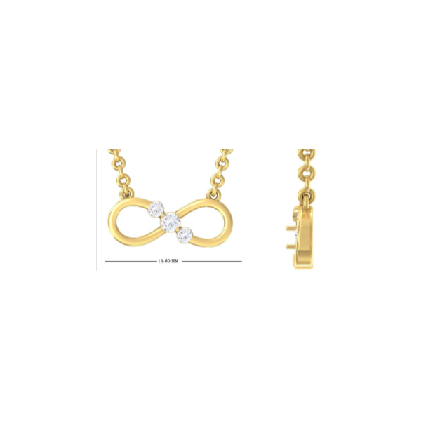 14K Yellow Gold Diamond Infinity Necklace Diny's Jewelers Middleton, WI