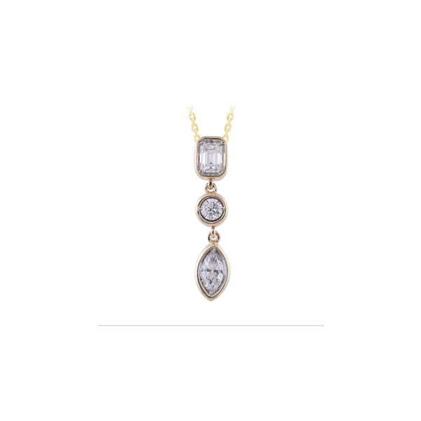 14K Yellow Gold Fancy-Cut Diamond Necklace Diny's Jewelers Middleton, WI