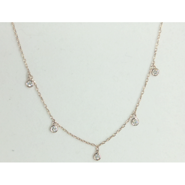 14K Rose Gold Diamond Necklace Diny's Jewelers Middleton, WI