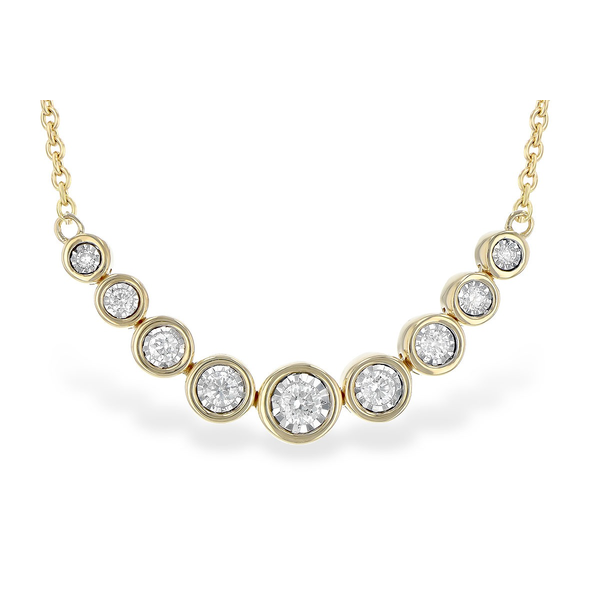 14K Yellow Gold Diamond Bezel Necklace Diny's Jewelers Middleton, WI