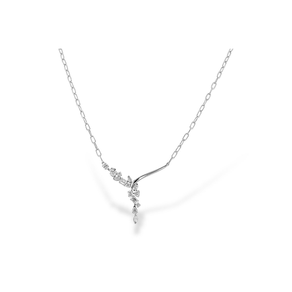 14K White Gold Fancy Cut Diamond Necklace Diny's Jewelers Middleton, WI