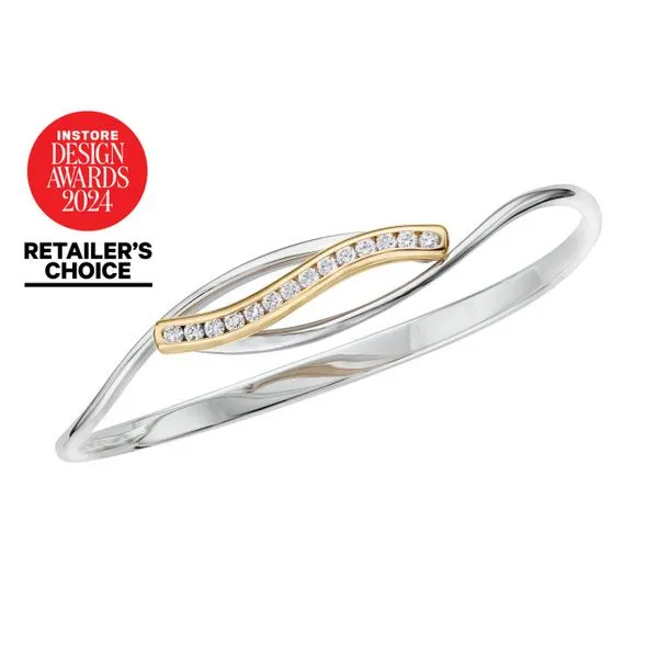 Sterling Silver/14KY Diamond Crest Bracelet Diny's Jewelers Middleton, WI