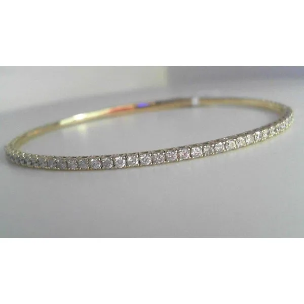 14K Yellow Gold Diamond Flex Bangle Bracelet Diny's Jewelers Middleton, WI