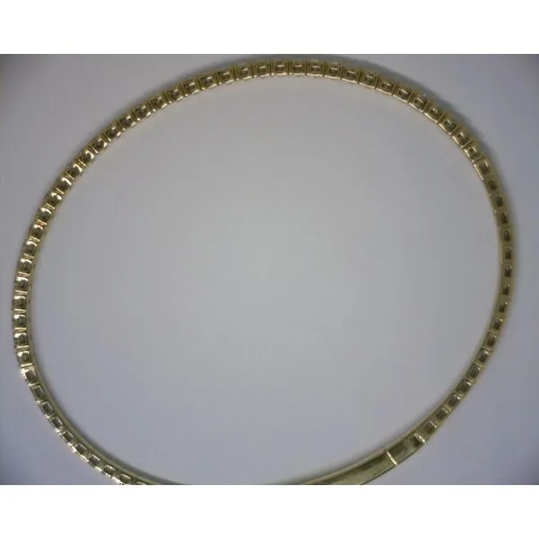 14K Yellow Gold Diamond Flex Bangle Bracelet Image 3 Diny's Jewelers Middleton, WI