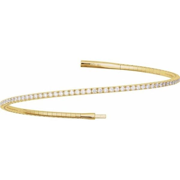 14Kt White Gold Diamond Flex Bracelet with 29 Round Diamonds 1.95ctw Diny's Jewelers Middleton, WI