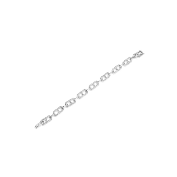 14K White Gold Diamond Chain Link Style Bracelet Diny's Jewelers Middleton, WI