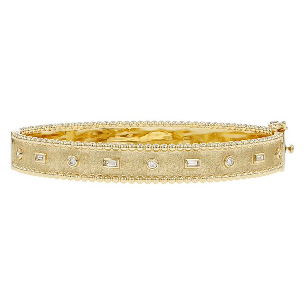 14K Yellow Gold Diamond Bangle Bracelet Diny's Jewelers Middleton, WI