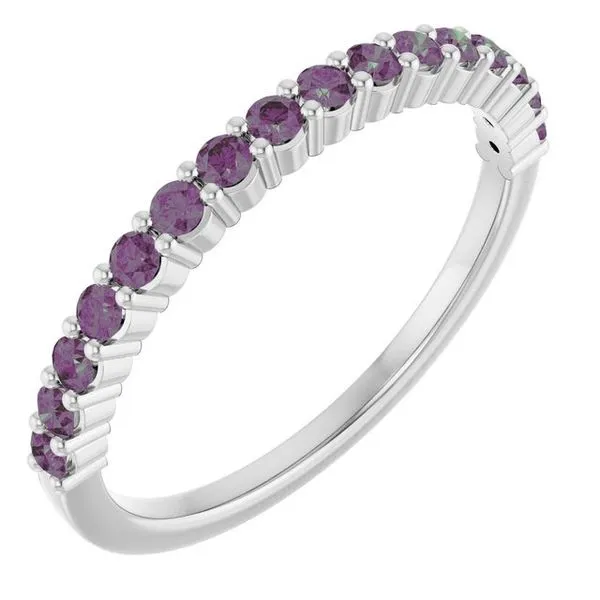 14KT White Gold Alexandrite Stacker Ring Diny's Jewelers Middleton, WI