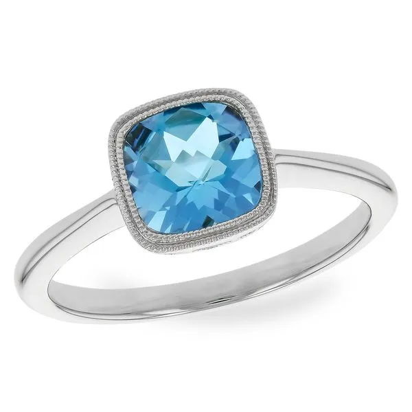 14K White Swiss Blue Fashion Ring Diny's Jewelers Middleton, WI