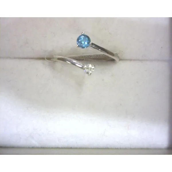 10K White Swiss Blue Fashion Ring Diny's Jewelers Middleton, WI