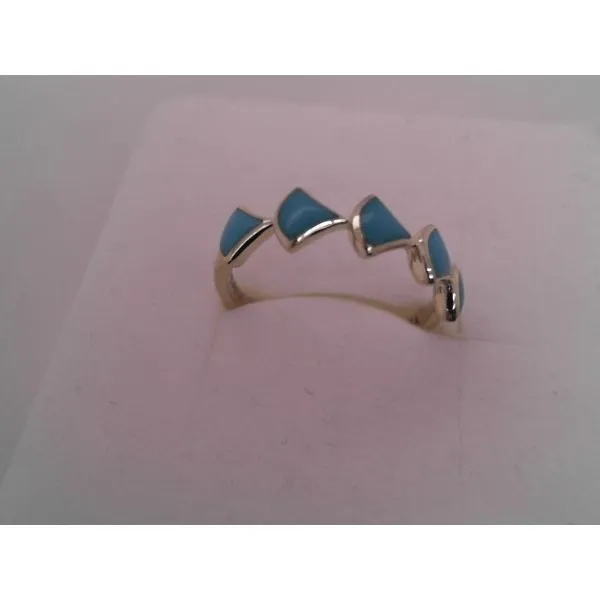 14Kt Yellow Kabana Fashion Ring with Turquoise Diny's Jewelers Middleton, WI