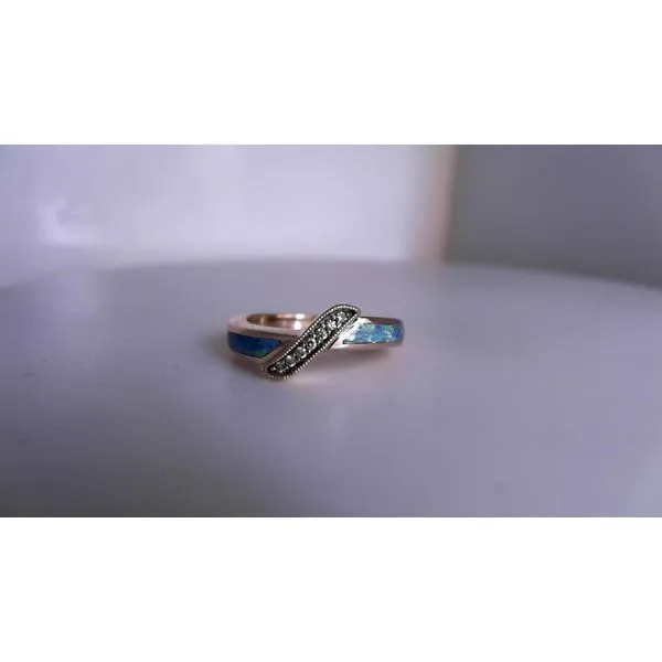 14Kt Yellow Kabana Fashion Ring with Australian Opal 7.07ctw Diny's Jewelers Middleton, WI