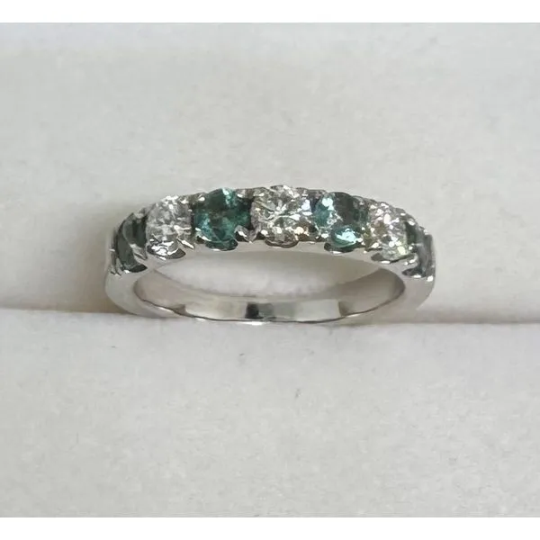 14KW RING 3.5MM NAT ALEX 4=.77CTW 3DIA=.54CTW SI GH Diny's Jewelers Middleton, WI