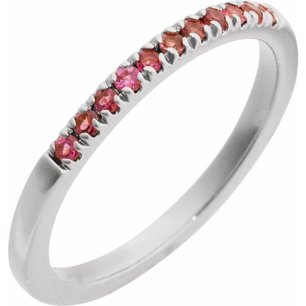 14K White Gold Pink Tourmaline Stackable Ring Diny's Jewelers Middleton, WI