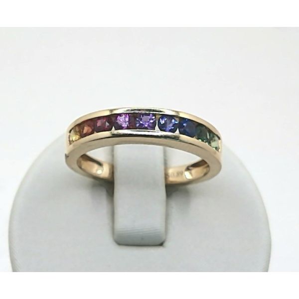 14K Yellow Gold and Sapphire Band Diny's Jewelers Middleton, WI