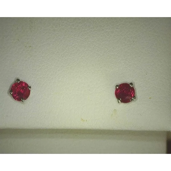 14K White Gold Ruby Earrings Diny's Jewelers Middleton, WI