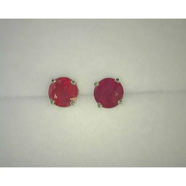 14K White Gold Ruby Stud Earrings Diny's Jewelers Middleton, WI