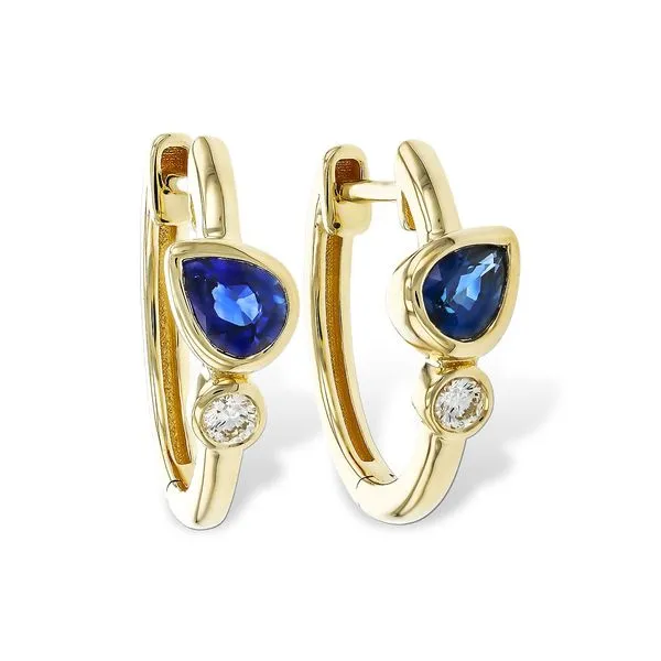 14Kt Yellow Sapphire Huggie Earrings Diny's Jewelers Middleton, WI