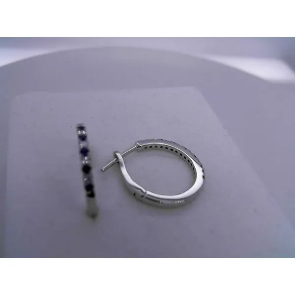 14Kt White Sapphire Hoop Earrings Diny's Jewelers Middleton, WI