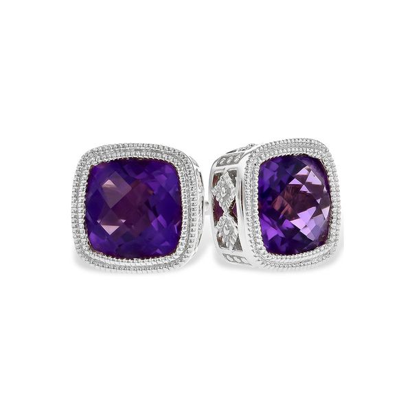 14K White Gold Amethyst Earrings Diny's Jewelers Middleton, WI