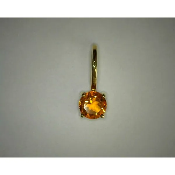 14K Yellow Gold Citrine Round Pendant Diny's Jewelers Middleton, WI