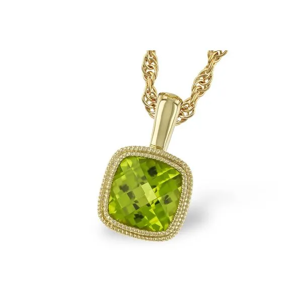 14K Yellow Gold Peridot Bezel Pendant Diny's Jewelers Middleton, WI