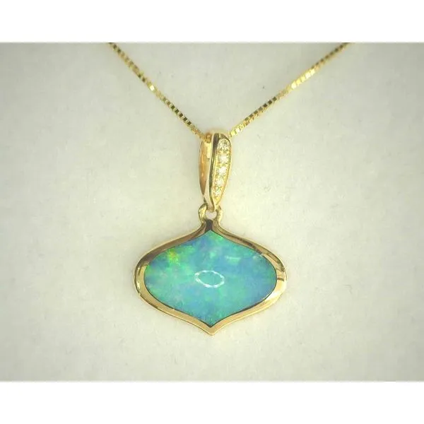 14K Yellow Kabana Opal Pendant Diny's Jewelers Middleton, WI