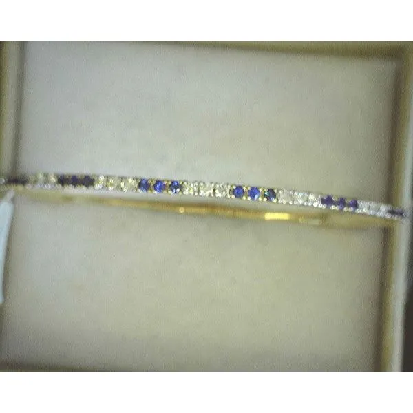 14K Two-Tone Sapphire and Diamond Flex Bracelet Diny's Jewelers Middleton, WI