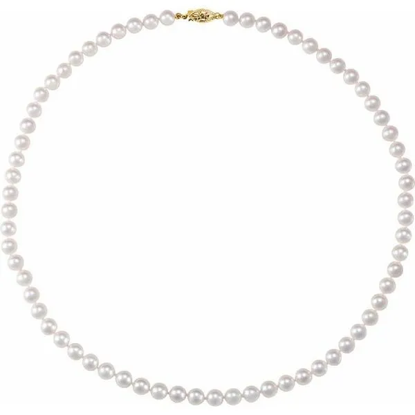 14K Yellow Gold Pearl Strand Necklace with S-Hook Diny's Jewelers Middleton, WI