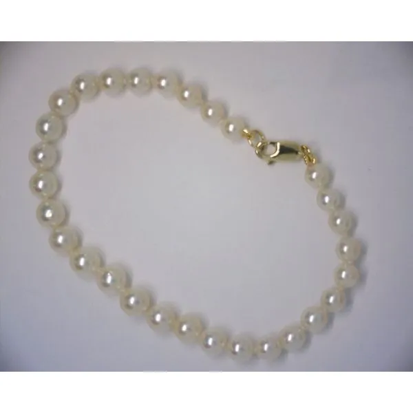 Cultured Pearl Bracelet tapered 4.5-5.7mm 14KT Yellow Lobster Clasp Image 2 Diny's Jewelers Middleton, WI