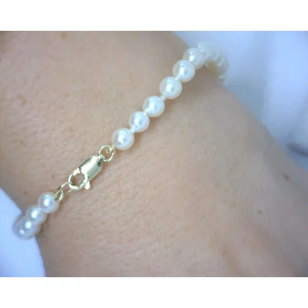 Cultured Pearl Bracelet tapered 4.5-5.7mm 14KT Yellow Lobster Clasp Diny's Jewelers Middleton, WI