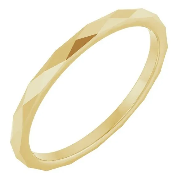 14KT Yellow Gold Dia/Cut Pattern Ring Band Diny's Jewelers Middleton, WI