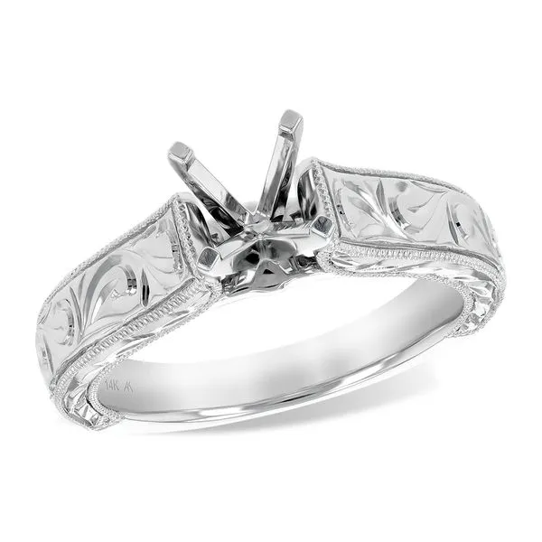 14KW Engraved Ring Remount Diny's Jewelers Middleton, WI