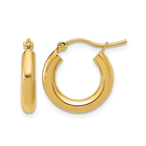 10K Yellow Gold Hoop Earrings Diny's Jewelers Middleton, WI