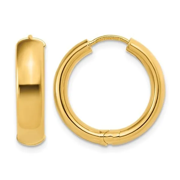 14KY Er Huggie Hoop 20x4.8mm Image 2 Diny's Jewelers Middleton, WI