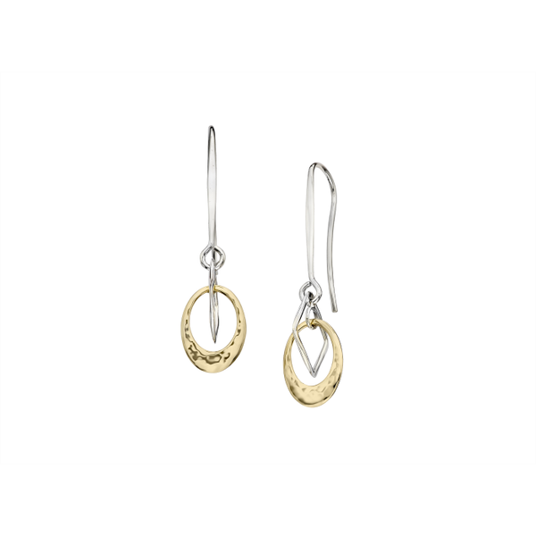 Footloose 14K Yellow Gold and Sterling Silver Drop Earrings Diny's Jewelers Middleton, WI