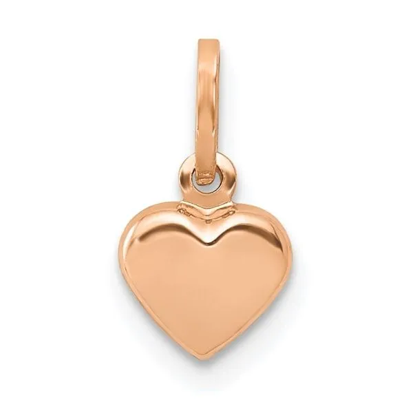 14KR Charm/Pendant 3-D Polished Heart 7x6mm Diny's Jewelers Middleton, WI