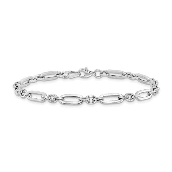 10K White Gold Polished Fancy Link Bracelet Diny's Jewelers Middleton, WI