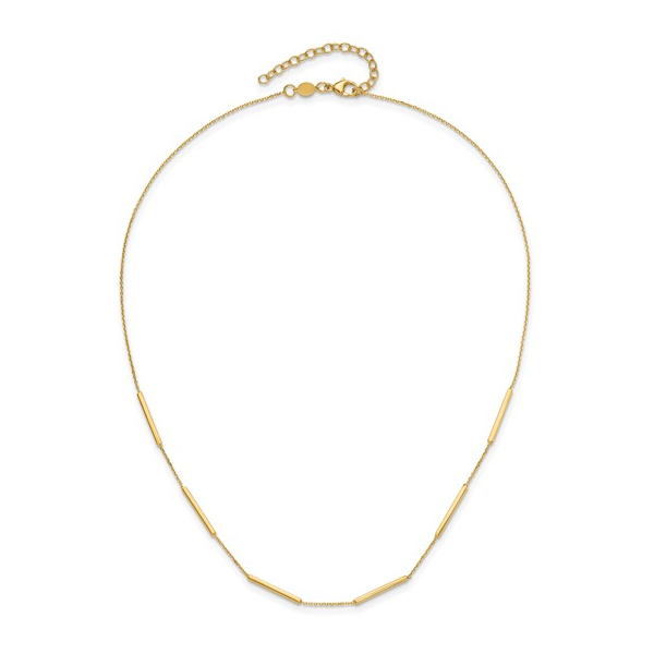 10K Yellow Gold Polished 6 Bar Station Necklace Diny's Jewelers Middleton, WI