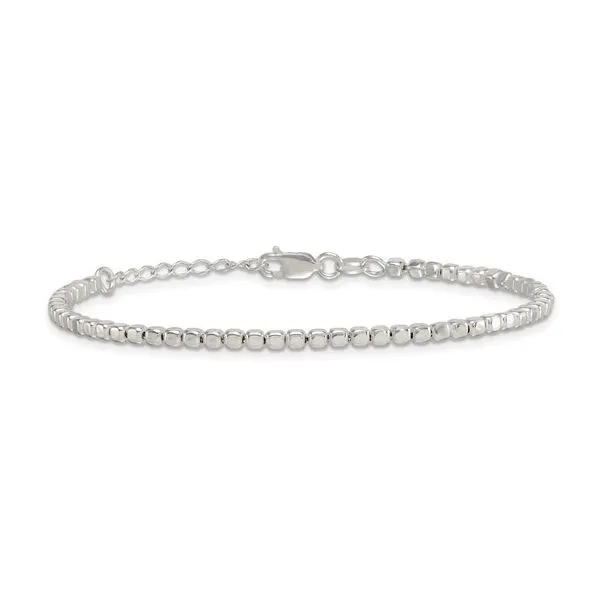 Sterling Silver Square Beaded Bracelet Diny's Jewelers Middleton, WI