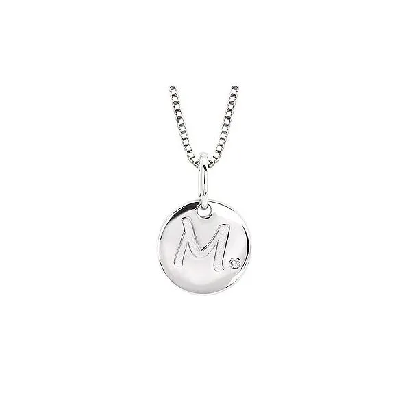 Sterling Silver Initial "M" Charm Diny's Jewelers Middleton, WI