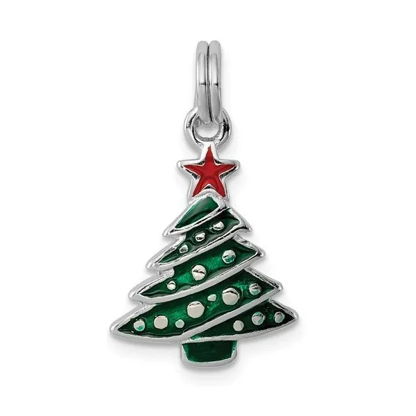 SS Charm Christmas Tree Enamel Diny's Jewelers Middleton, WI