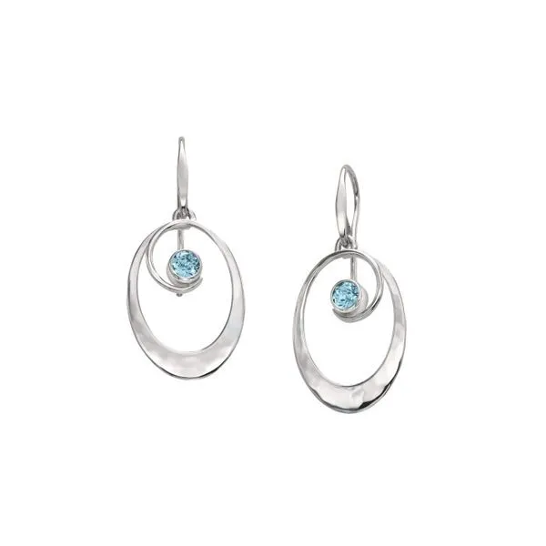 Sophia Blue Topaz Dangle Earrings Diny's Jewelers Middleton, WI