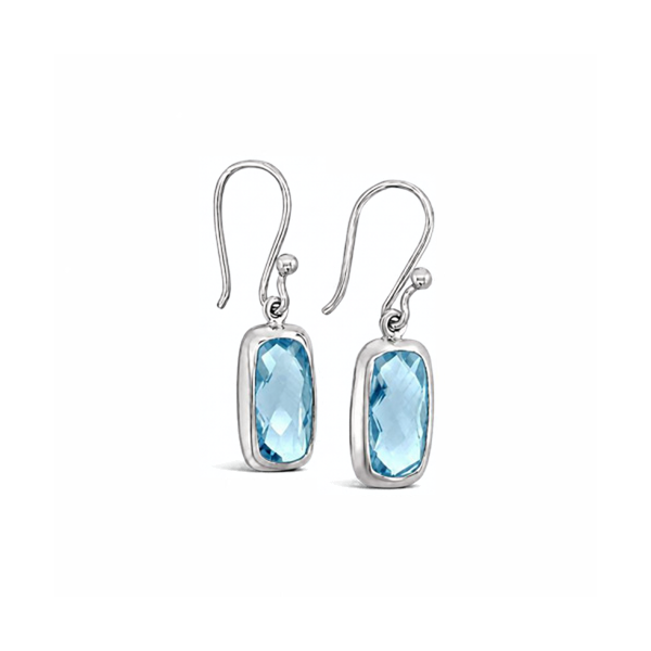 Sterling Silver Blue Topaz Dangle Earrings Diny's Jewelers Middleton, WI
