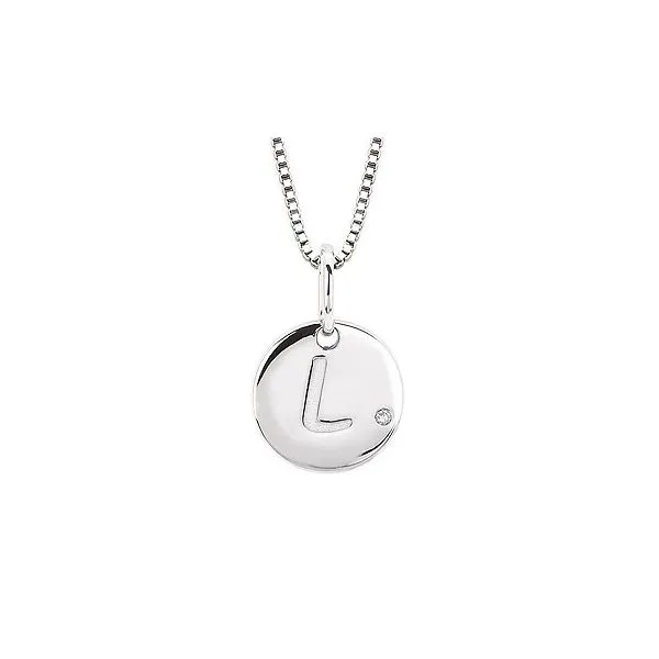Sterling Silver Pendant Initial Disc Diny's Jewelers Middleton, WI