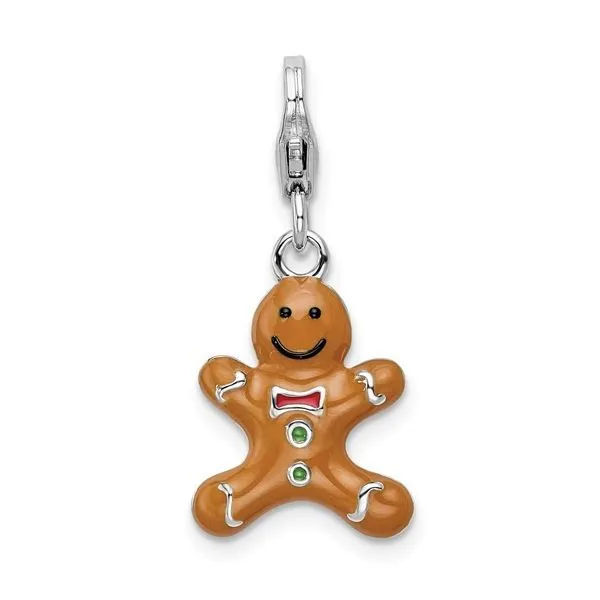 SS Charm Gingerbread Enamel Diny's Jewelers Middleton, WI